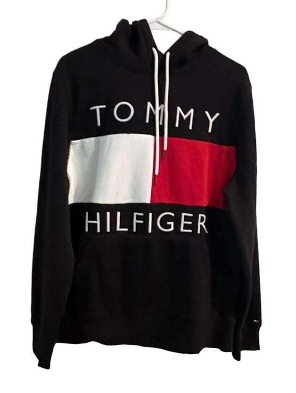 Tommy Hilfiger Colorblock Logo Hoodie Black